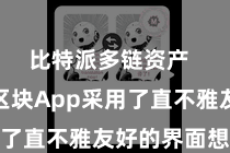 比特派多链资产  比特派区块App采用了直不雅友好的界面想象